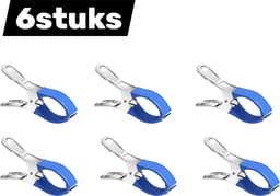 6-clips roestvrijstalen droogklemmen voor kleding - grote droogklemmen voor quiltkleding - winddichte kledinghangers voor huishoudelijk gebruik — thumbnail 1