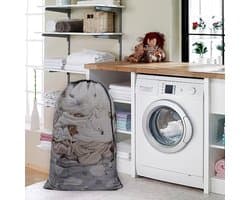2 stuks wasnetzakken, 60 x 90 cm organizer wasmachinetas, grote mesh waszakken met afsluitbaar trekkoord, voor reizen, grote kleding, dekbedovertrek, speelgoedopslag, studentenhuis, appartement