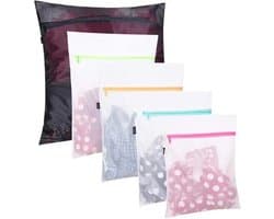 Igoods Waszakken - Wasnetten - Set van 5 - Transparant - Polyester - Laundry Bag - Wasgoed