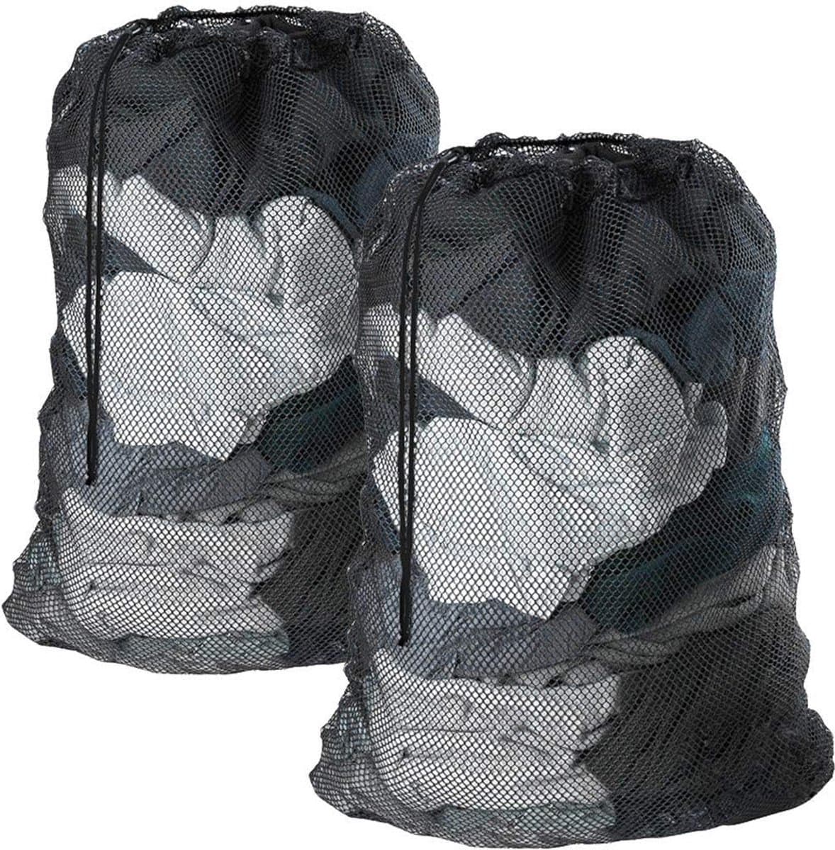 Wasnet voor wasmachine - waszak voor lingerie, sokken, panty's, kousen en babykleding (afmetingen: 60 x 90 cm voor 5 kg wasgoed), 2 stuks — afbeelding 1