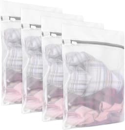 Set van 4 wasnetten voor wasmachine, waszak 30 x 40 cm, wasmachine waszak voor fijne was, wasnet klein met verborgen rits voor bh, sokken, reizen, schoenen — thumbnail 1