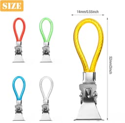 Handdoekhaakjes - 30 stuks - Handdoekclips - Handdoekhaken - Handdoekklemmetjes - Houders - Haken - Klemmetjes - Theedoek - Ophanghaakjes - Voor badkamer en keuken - 5 kleuren — thumbnail 5