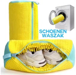 Waszak - Voor Schoenen - Kleur: Geel - Schoen Wasmachinezak – Herbruikbaar - Voor Sneakers & Alle Schoentypes – Waszak — thumbnail 1