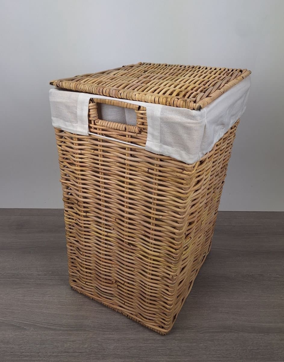 MigoStyling - Wasmand - Met Binnenzak - Rechthoek - Riet - Rotan - Naturel - 48x38xH66 — afbeelding 1