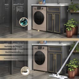 4-stuks antivibratiepads voor wasmachines - Rubberen antivibratiepads voor wasmachines - Universele antivibratiepads - Met siliconen zuignappen - Voor wasmachines en drogers om beweging en schudden te voorkomen - Zwart — thumbnail 4