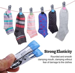 Metalen wasknijpers - multifunctioneel en antislip - 40 stuks - verschillende kleuren — thumbnail 2