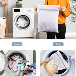 Mesh waszak 5-pack - Draagbare honingraatwaszak met ophanglus - Speciale waszak voor ondergoed, bh's, sokken, babykleding, maskers — thumbnail 3