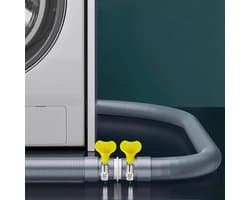 Afvoerslang voor wasmachine - Universele afvoerslang - Verlengslang voor afvoerslang - Verdikt en dik - Volautomatische ventilatorslang - 1 m universele verlengslang voor afvoerslang - met aansluitklem en adapter — afbeelding 1