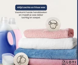 Loti Living Drogerballen Schaapjes - 6 Wasdrogerballen - 100% Schapenwol - Droogballen met Opbergzak — thumbnail 4