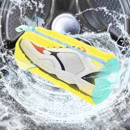 Waszak Herbruikbaar voor Schoenen - 360° Pluisreiniging - Wasmachine Droger - Geel — thumbnail 3