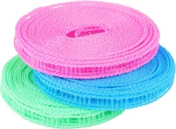 3 Stuks Waslijntouw, Wasdroogtouw Kunststof Touw voor Het Ophangen van Kleding Winddicht Antislip Waslijn voor Binnen en Buiten (10M) — thumbnail 1