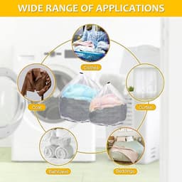 Allecto plus - Wasnetten set van 4 stuks (30 x 40 cm) voor wasmachine - waszak met trekkoord voor ondergoed, babykleding, blouse, sokken en beha. — thumbnail 5