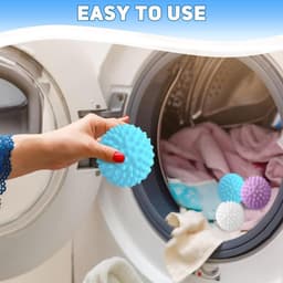JGS Premium - Herbruikbare Wasballen voor Wasmachine (8 stuks) - Drogerballen - Haarfilter - Kleding Reiniging - Thuisgebruik — thumbnail 5