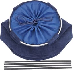 Wasbak MCW-C34, Wasmand Wasbox Waszak Wasbak met net, 55x39cm 65l ~ koord blauw — thumbnail 3