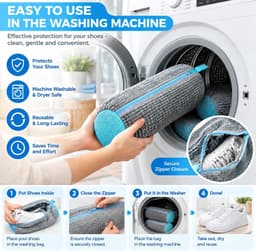 2 stuks - waszakken - waszakken schoenen - waszakken groot - waszakken met rits - waszakken voor wasgoed groo - waszakken voor schoenen - waszakken voor wasmachines - waszakken set — thumbnail 5