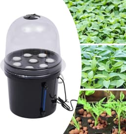 Kweekschaal, 5L 8 gaten Aeroponische vermeerderingsset mini kweekbak planten Aeroponic hydrocultuur zaailing kloonsysteem — thumbnail 4