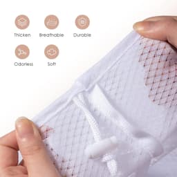 Drawstring Waszak 70x90cm - Robuuste Mesh Waszak voor Delicate Kleding, Geschikt voor Wasmachine, Duurzaam en Sterk Net — thumbnail 5