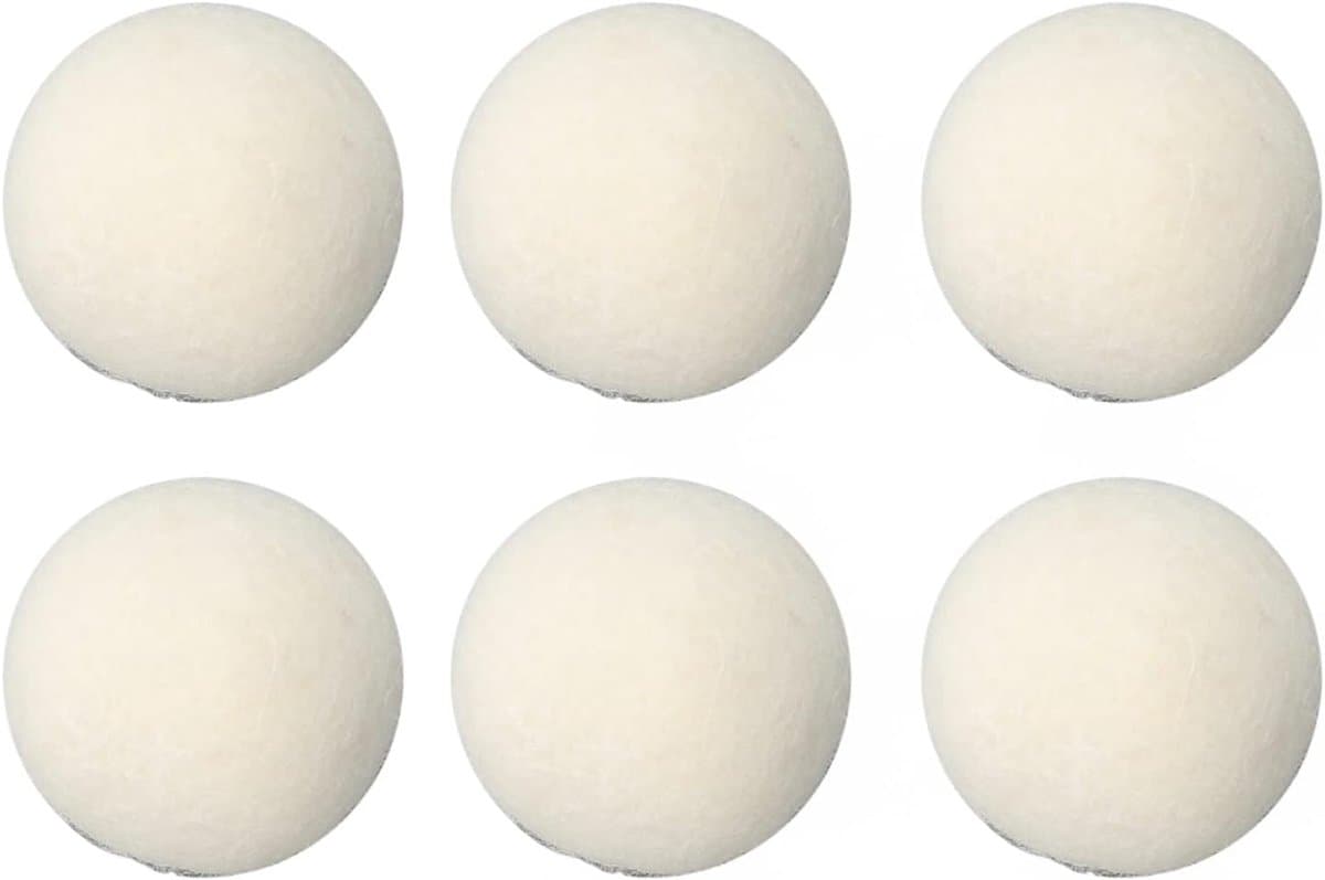 Wol Drogen Ballen 6 Stuks - Vilten Bal - Statische Verwijdering - Zorgt voor zachte kleding - ShopVlot — afbeelding 1