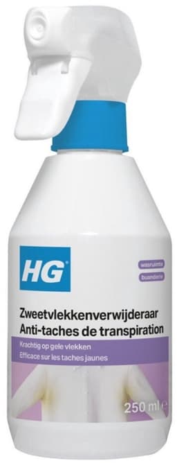 2 x HG - Wasruimte - Zweetvlekkenverwijderaar - Tegen Deodorantvlekken - 250 ml - Voordeelverpakking - 2 stuks — thumbnail 3