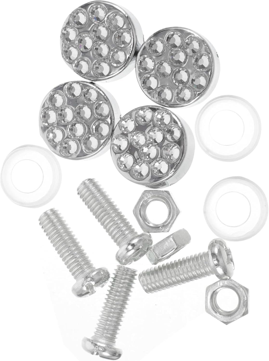 1set Bevestigingsschroeven Voor Decoratieve Kentekenplaten Metalen Clips Voor Kentekenplaatmontage Eenvoudige Installatie Duurzaam Ontwerp Voor Auto — afbeelding 1