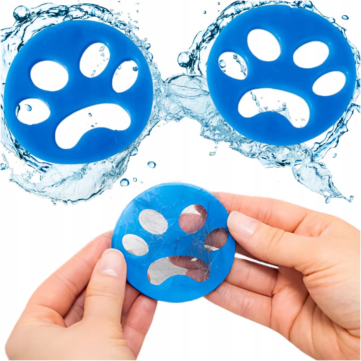 Wasmachines Anti-Pluis Ballen - 2 Stuks Blauw — afbeelding 1