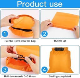 Tas, 6 stuks, waterdicht, 1,5/2,5/3/3,5/5/8 l, voor kajakken, rafting, wandelen, kamperen — thumbnail 2