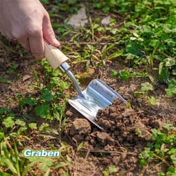 SnelShoppen - RVS Handhave - Roestvrijstalen Handgereedschap voor Tuin, Keuken en Camping - Duurzaam en Stevig - Perfect voor Buiten en Binnen Gebruik — thumbnail 4