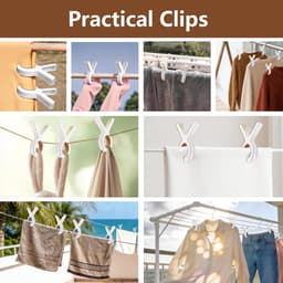 8-delige set - Extra groot - Kruissteek quiltclip - Winddicht - Naadloze kledingdroogclip - Houdt kleding vast tijdens het drogen - 10,2*7,3 cm - Gemengde kleuren — thumbnail 4
