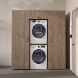 Roomart DUO-I Wasmachine Ombouwkast 187x205 cm - Kastenwand met 2 Hoge Kasten 60 - Eiken — thumbnail 2