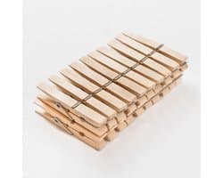 Wasknijpers Hout - Kledingknijpers - Was ophangen - Gemaakt in Duitsland - 7.2 cm - Bruin