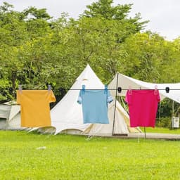 Verstelbare Elastische Reiswaslijn met 12 Kledingklemmen voor Binnen- en Buitengebruik - Ideaal voor op de camping of balkon — thumbnail 5