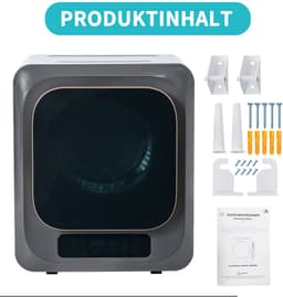 Re-purelife® Compacte Wasdroger met UV-Desinfectie - 6 Programma's - 3-4 kg Capaciteit - Geschikt voor Opbouw of Opstelling - Stille Werking & Helder LED-Display - Grijs — thumbnail 5