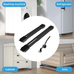 Dailygoods - Wasmachine-onderstel met wieltjes - Verstelbaar en antislip voor stabiliteit — thumbnail 5