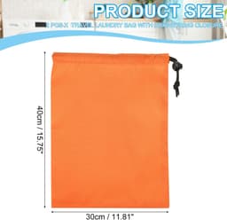 2-pack Polyester Wassenzakken 40x30 cm met Kordelzug Oranje — thumbnail 2