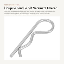 Dailygoods- Goupille B-Type 10 Stuks - Gegalvaniseerd Ijzer - Duurzaam - Haarspeld - Industrieel Gebruik - Afmetingen 3*60mm - Splitpen — thumbnail 1