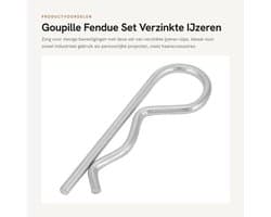Dailygoods- Goupille B-Type 10 Stuks - Gegalvaniseerd Ijzer - Duurzaam - Haarspeld - Industrieel Gebruik - Afmetingen 3*60mm - Splitpen