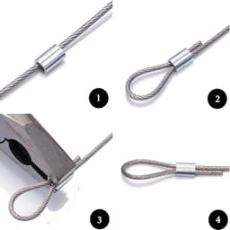 Dailygoods- Draadkabel 50 Stuks - Aluminium Kabeldraad - Zilveren Krimpring-Hulsklem - Geschikt voor Hondentouw/Waslijn - Diameter 8 mm - Laag Gewicht/Hoge Prestaties - Staaldraad — thumbnail 4