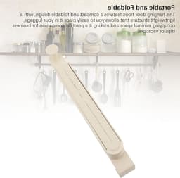 Vouwbare droogrek voor kleding zonder boren, met uitschuifbare stang voor handdoeken en wasgoed, ideaal voor badkamer en wasruimte — thumbnail 5