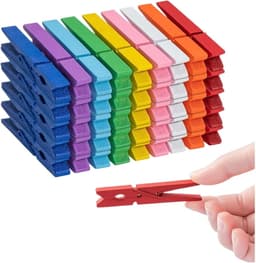 Wasknijpers - Kledingclips - Was ophangen - Stevige grip - 50 stuks - Multicolor — thumbnail 1