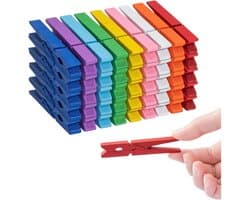 Wasknijpers - Kledingclips - Was ophangen - Stevige grip - 50 stuks - Multicolor