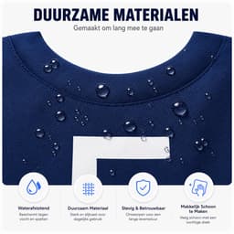 BOTC Wasmand - Waszak - Laundry basket - Wassorteerder - 38x63 cm - waszak vouwbaar - draagbaar wasbox - Donkerblauw — thumbnail 4