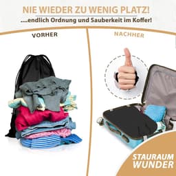 SnelShoppen - Extra grote waszakken 50 x 75 cm van 100% katoen, duurzame wascollector met trekkoord, waszakken set van 2, ademend en milieuvriendelijk — thumbnail 5