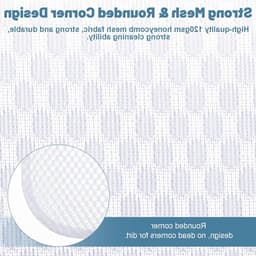 3 Stuks Duurzame Honingraat Mesh Waszakken met Rits voor Delicate Kleding, Herbruikbare Waszakken voor Wasmachine, Ideaal voor Ondergoed, Sokken en Bh's (50x60cm) — thumbnail 4