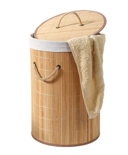 CALICOSY - Ronde bamboe wasmand met meerdere touwgrepen 40x40x50cm — thumbnail 3