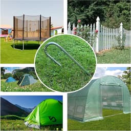 Set van 10 grote tuinpinnen van gegalvaniseerd staal, robuuste grondankers voor tenten, partytenten en schuren — thumbnail 5