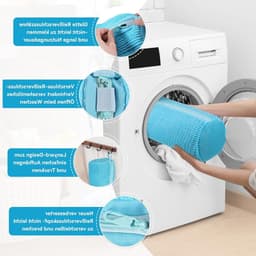 Schoenwaszak voor de wasmachine met verborgen rits, ideaal voor sneakers en sportschoenen, blauw — thumbnail 5