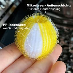SnelShoppen - 8 stuks herbruikbare dierenhaarverwijderaar wasmachine, pluisballen voor effectief verwijderen van huisdierhaar, ultrafijne vezels, veil — thumbnail 3