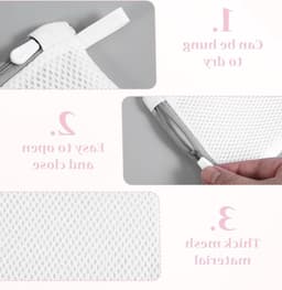 Kleine wasnetjes met ritssluiting voor fijne was, ondergoed en sokken - 5 stuks voor veilig wassen en reisopslag (14 x 12 cm) — thumbnail 4