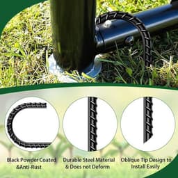 SnelShoppen - 8 U-vormige Grondpennen 30 cm - Tentpennen, Trampolineharingen, Grondbevestiging voor Camping, Tuin, Feest, Windbestendig, Robuust en Be — thumbnail 5