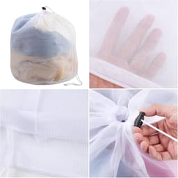SnelShoppen - Waszakken voor Wasmachine, Set van 3, Fijne Mesh Waszakken met Koordstopper, Voor Baby Kleding, Bh's, Ondergoed (30x40 cm, 40x50 cm, 50x — thumbnail 2